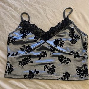 Velvet floral cami
